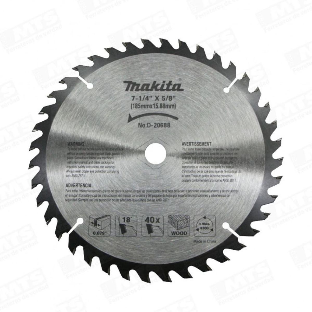 MAKITA - DISCO SIERRA 714 X 40 DIENTES MAKITA WIDIA