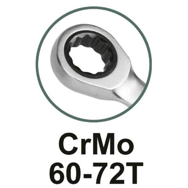 TOTAL TOOLS - LLAVE PTA Y CORONA TOTAL CRATCHET 8PZAS THT102