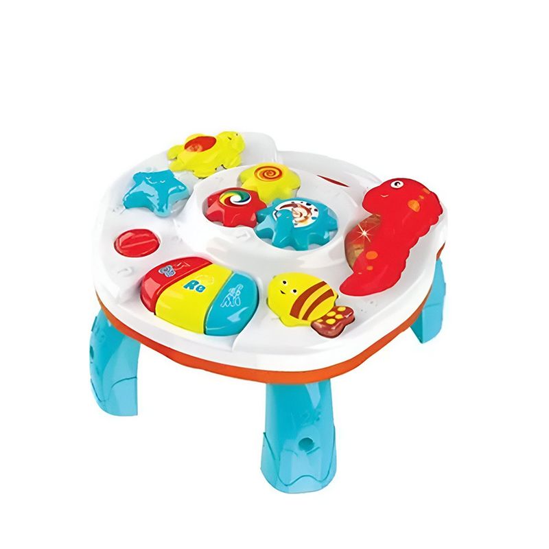 BEBESIT - Mesa Piano de Juguete interactivo 2 en 1 Oceano