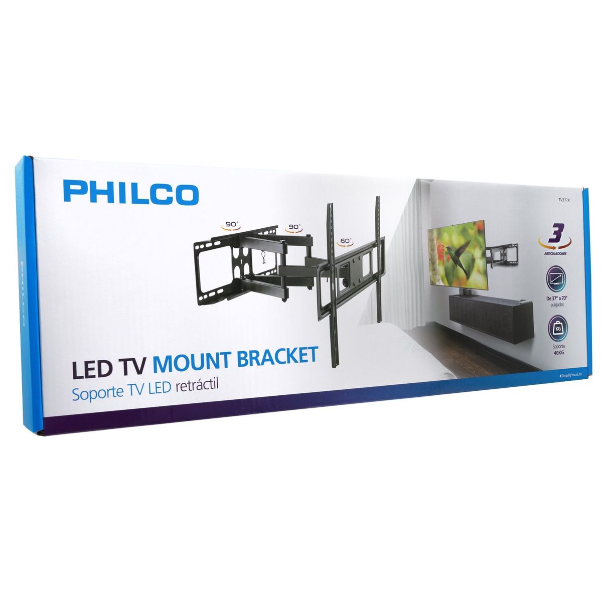 PHILCO - SOPORTE LCD - LED  37 A 70 PULGADAS CON 5 ARTICULACIONES