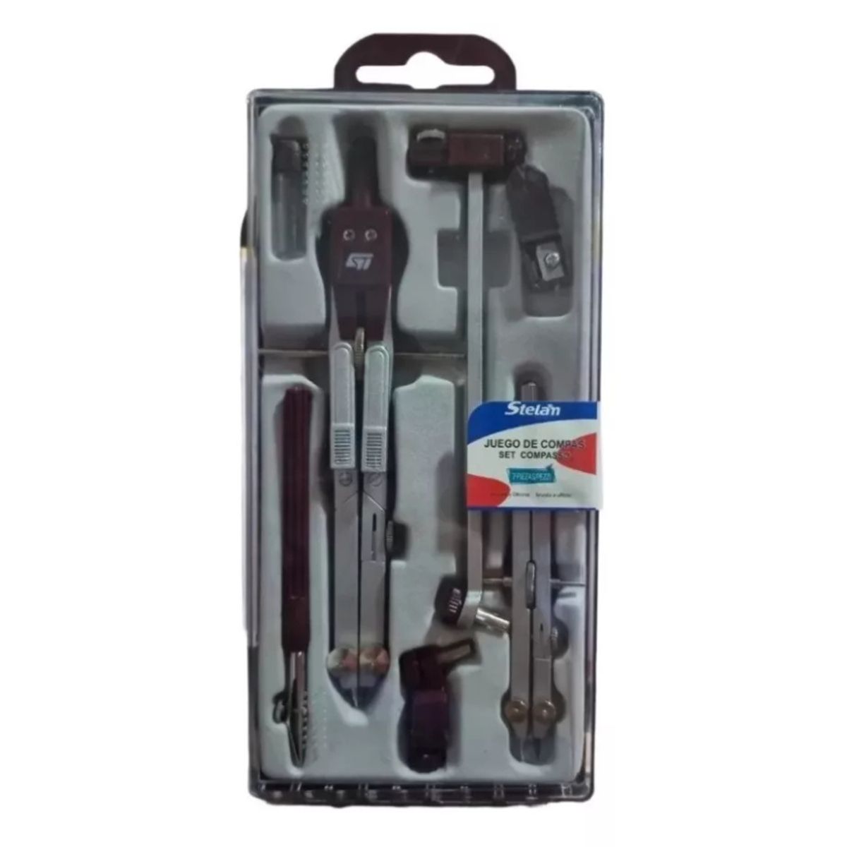 MOTARRO - Compas De Precisión Metálico + Accesorios De Dibujo