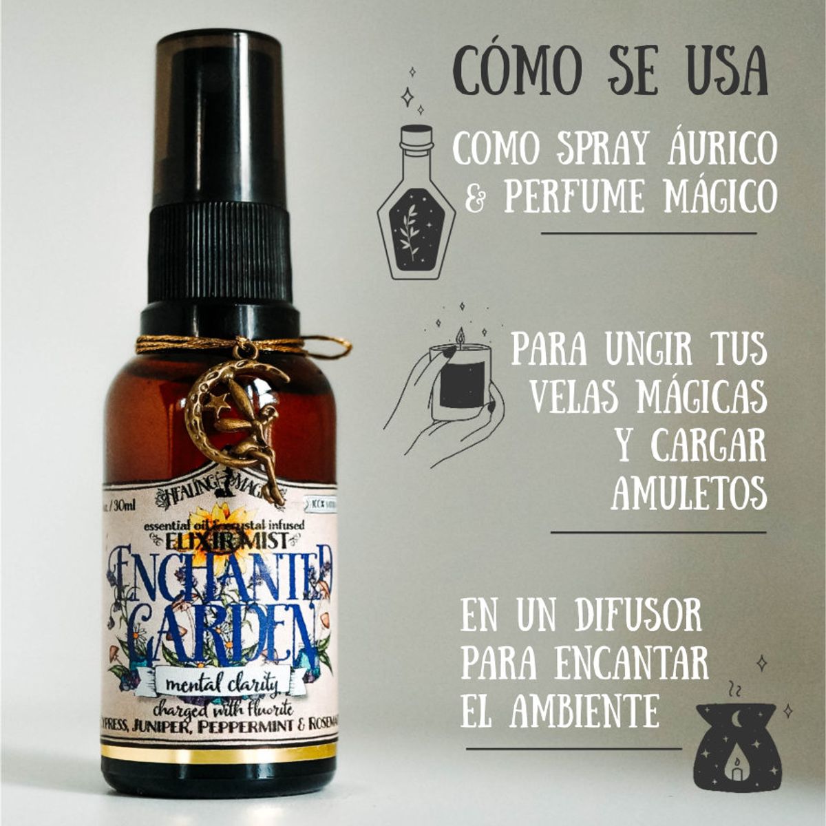 HEALING MAGICK - Jardín Encantado Spray de Ritual Concentración