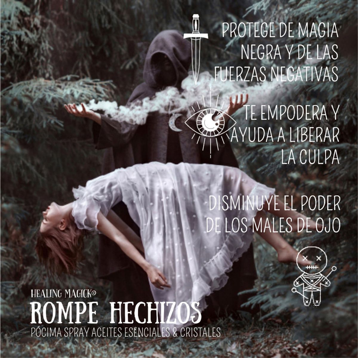 HEALING MAGICK - Hex Breaker Spray de Ritual Rompe Trabajos Anti Magia Negra