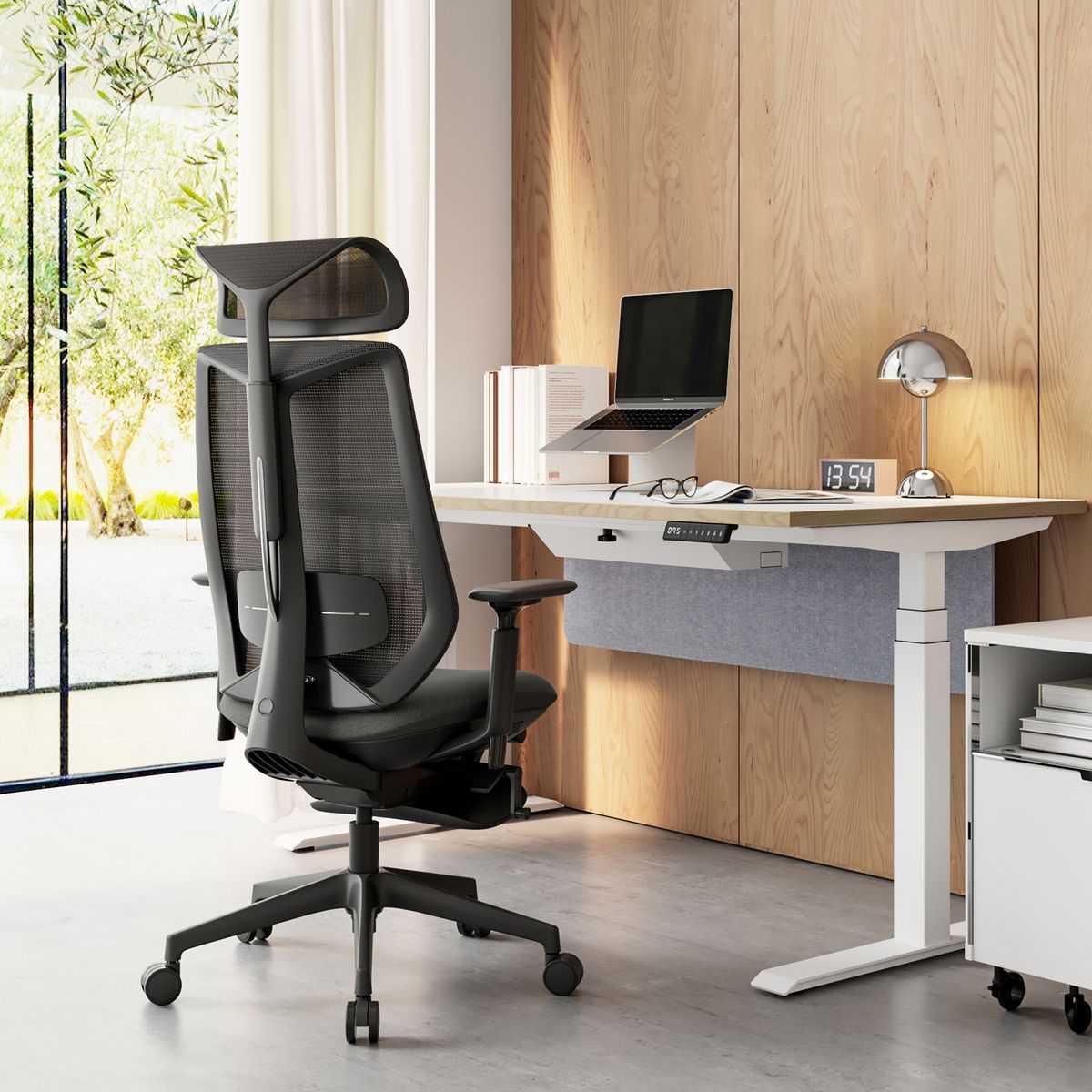FORM OFFICE - Silla Oficina Eve con cabecero Negro Form