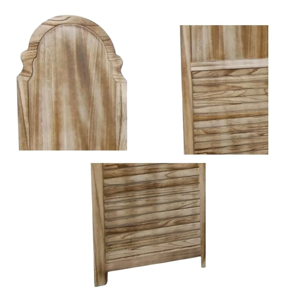 OEM - Biombo De Madera Resistente 3 Paneles Clasico 40x170cm
