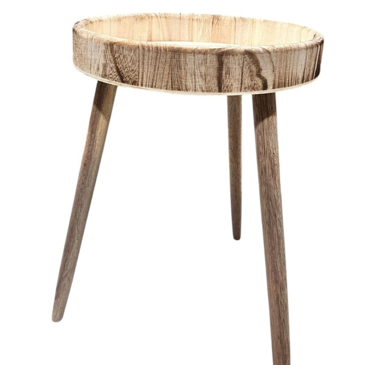 GENERICO - Mesa Lateral Auxiliar Mesa De Centro Beige 33cm.