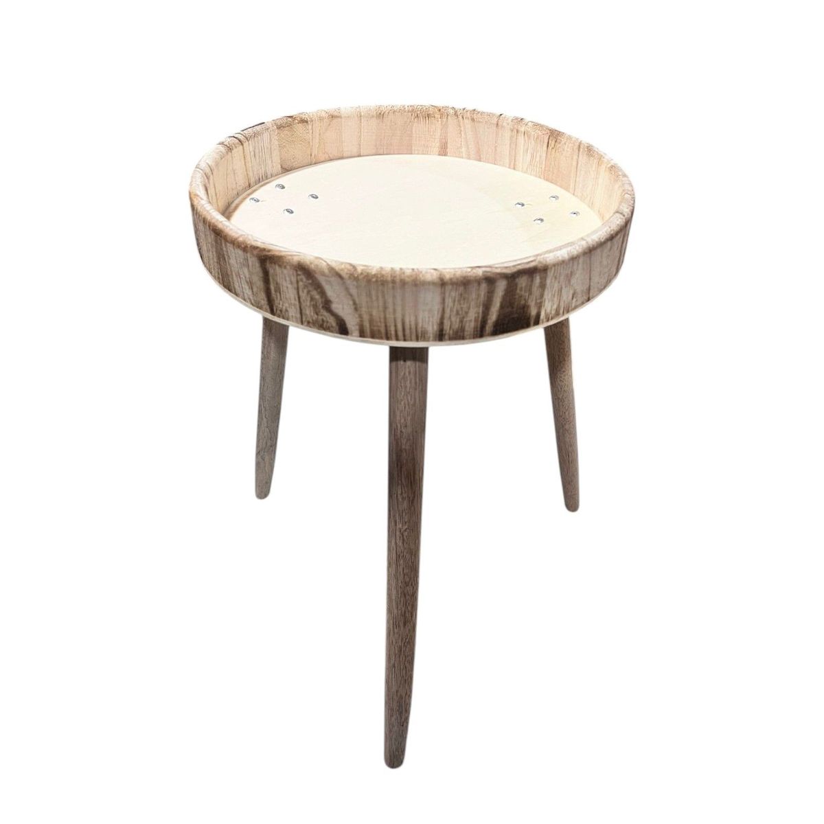 GENERICO - Mesa Lateral Auxiliar Mesa De Centro Beige 38cm.