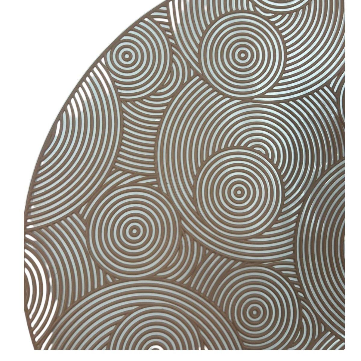 GENERICO - Set 6 Individuales De Mesa Pack 6 Modelo Circulos Circle