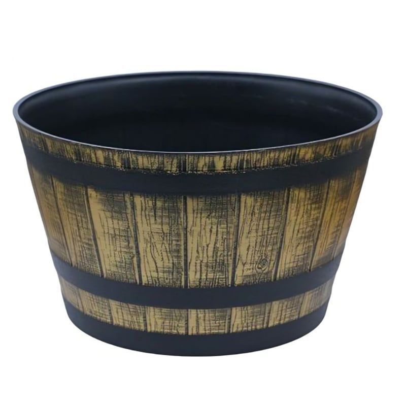 OEM - Macetero De Plastico Canasto Dorado Maceta Balde Grande