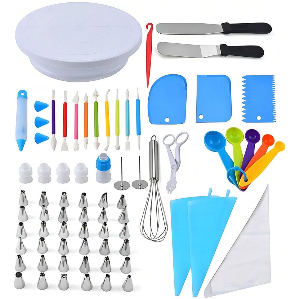 OEM - Kit Pasteleria Repostería 66pcs Set Con Base Para Tortas