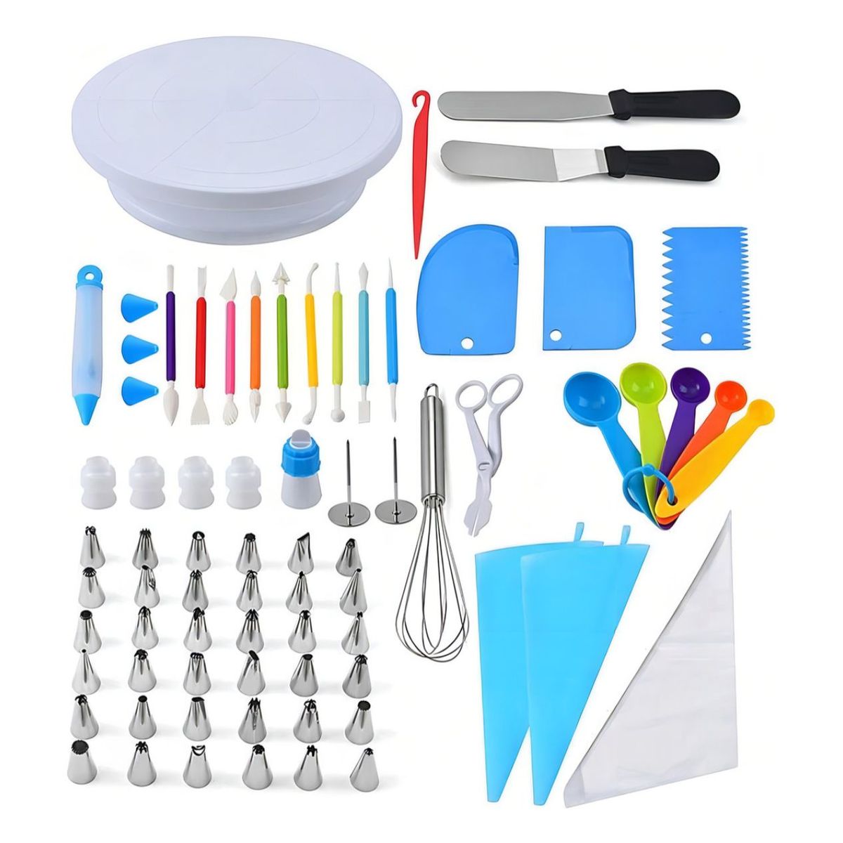 OEM - Kit Pasteleria Repostería 66pcs Set Con Base Para Tortas