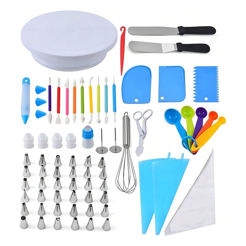 OEM - Kit Pasteleria Repostería 66pcs Set Con Base Para Tortas