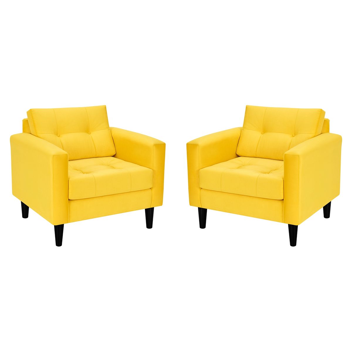 BODEVIR - Set Sofa Retro 1C Felpa 00 Amarillo