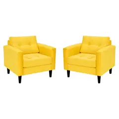BODEVIR - Set Sofa Retro 1C Felpa 00 Amarillo