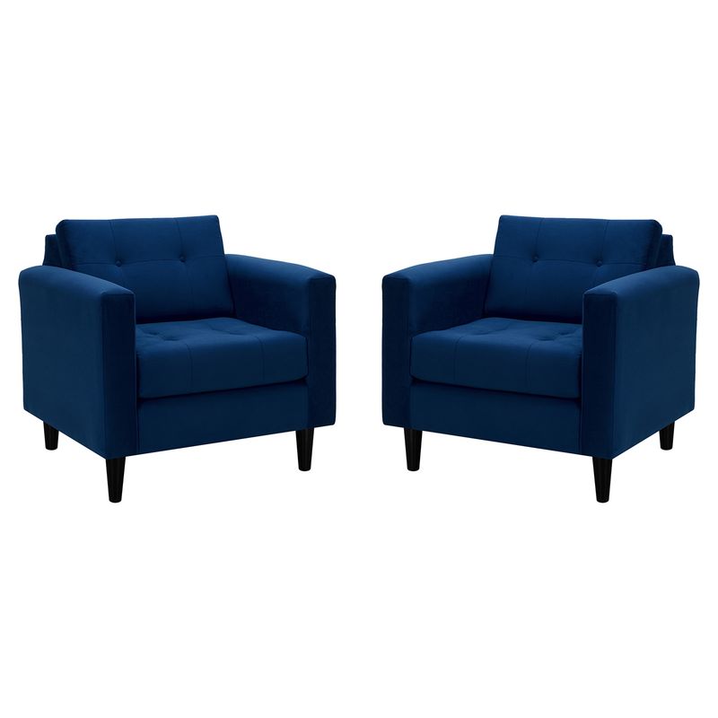 BODEVIR - Set Sofa Retro 1C Felpa 00 Azul Marino
