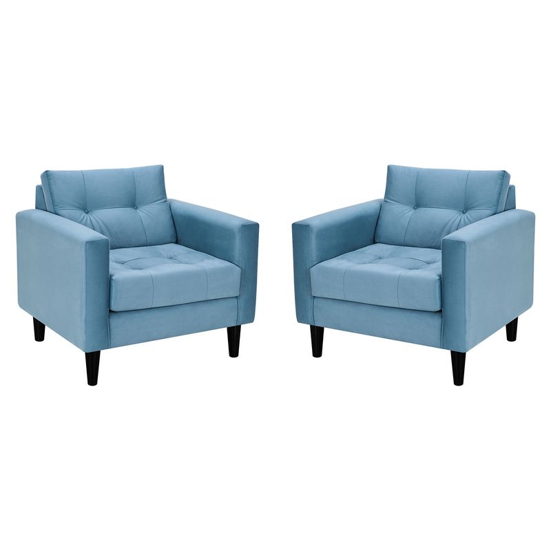 BODEVIR - Set Sofa Retro 1C Felpa 00 Azul Petroleo