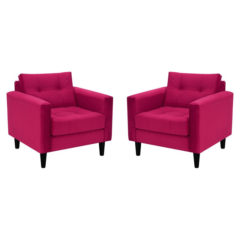 BODEVIR - Set Sofa Retro 1C Felpa 00 Burdeo