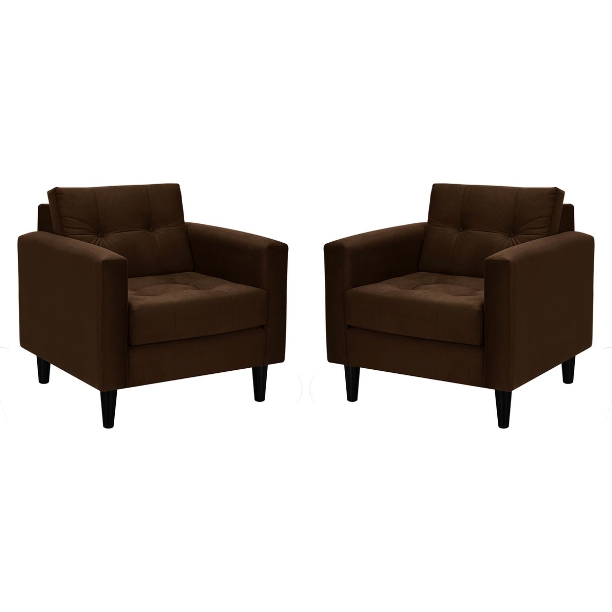 BODEVIR - Set Sofa Retro 1C Felpa 00 Chocolate