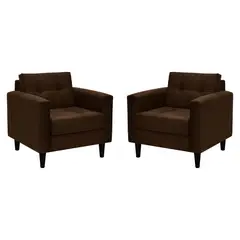 BODEVIR - Set Sofa Retro 1C Felpa 00 Chocolate