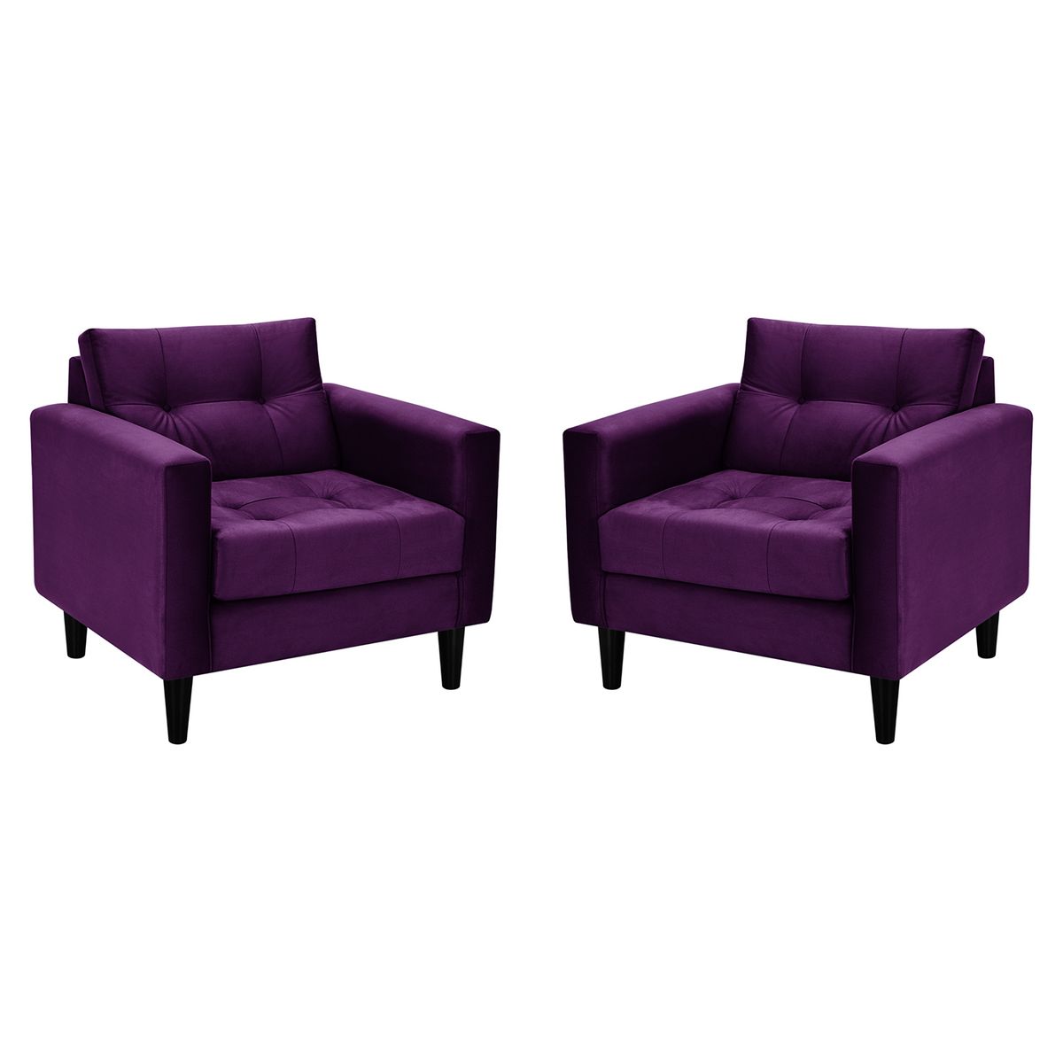 BODEVIR - Set Sofa Retro 1C Felpa 00 Morado