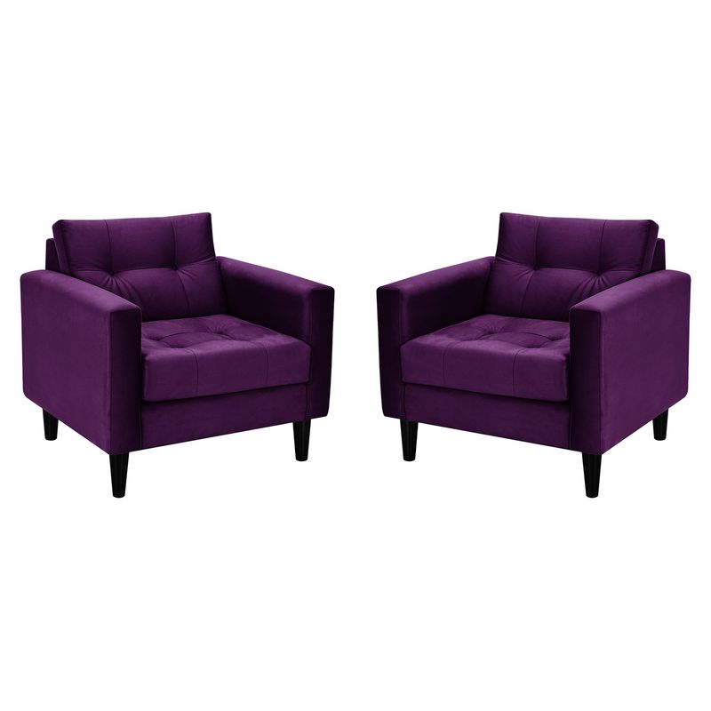 BODEVIR - Set Sofa Retro 1C Felpa 00 Morado