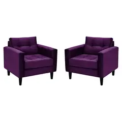 BODEVIR - Set Sofa Retro 1C Felpa 00 Morado
