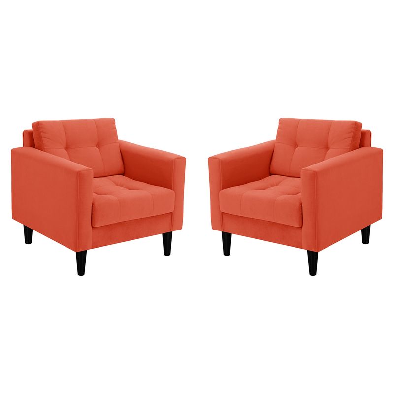 BODEVIR - Set Sofa Retro 1C Felpa 00 Naranja