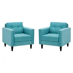 BODEVIR - Set Sofa Retro 1C Felpa 00 Turquesa