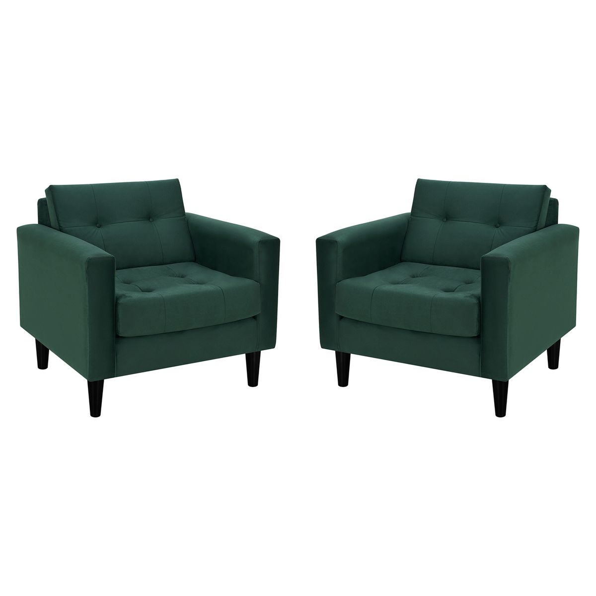 BODEVIR - Set Sofa Retro 1C Felpa 00 Verde Botella