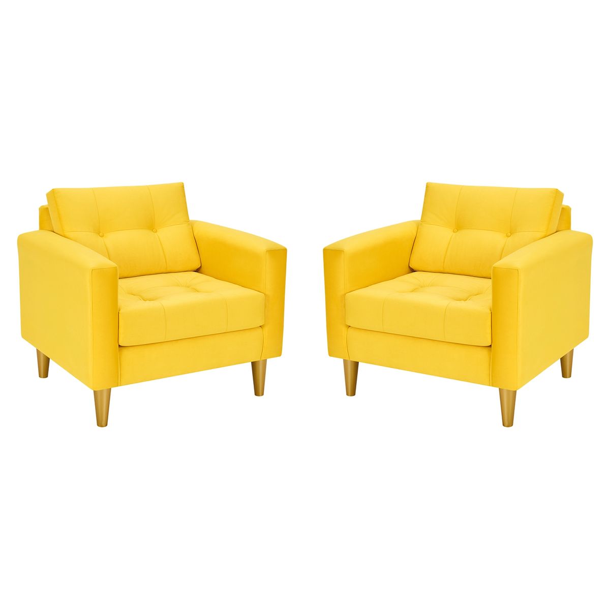 BODEVIR - Set Sofa Retro 1C Felpa 01 Amarillo