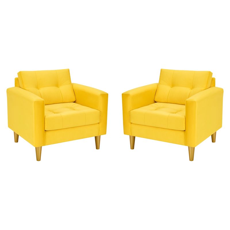 BODEVIR - Set Sofa Retro 1C Felpa 01 Amarillo