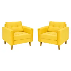 BODEVIR - Set Sofa Retro 1C Felpa 01 Amarillo
