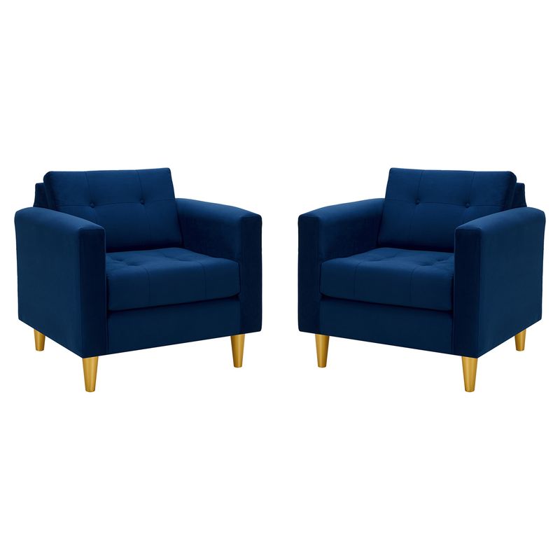 BODEVIR - Set Sofa Retro 1C Felpa 01 Azul Marino