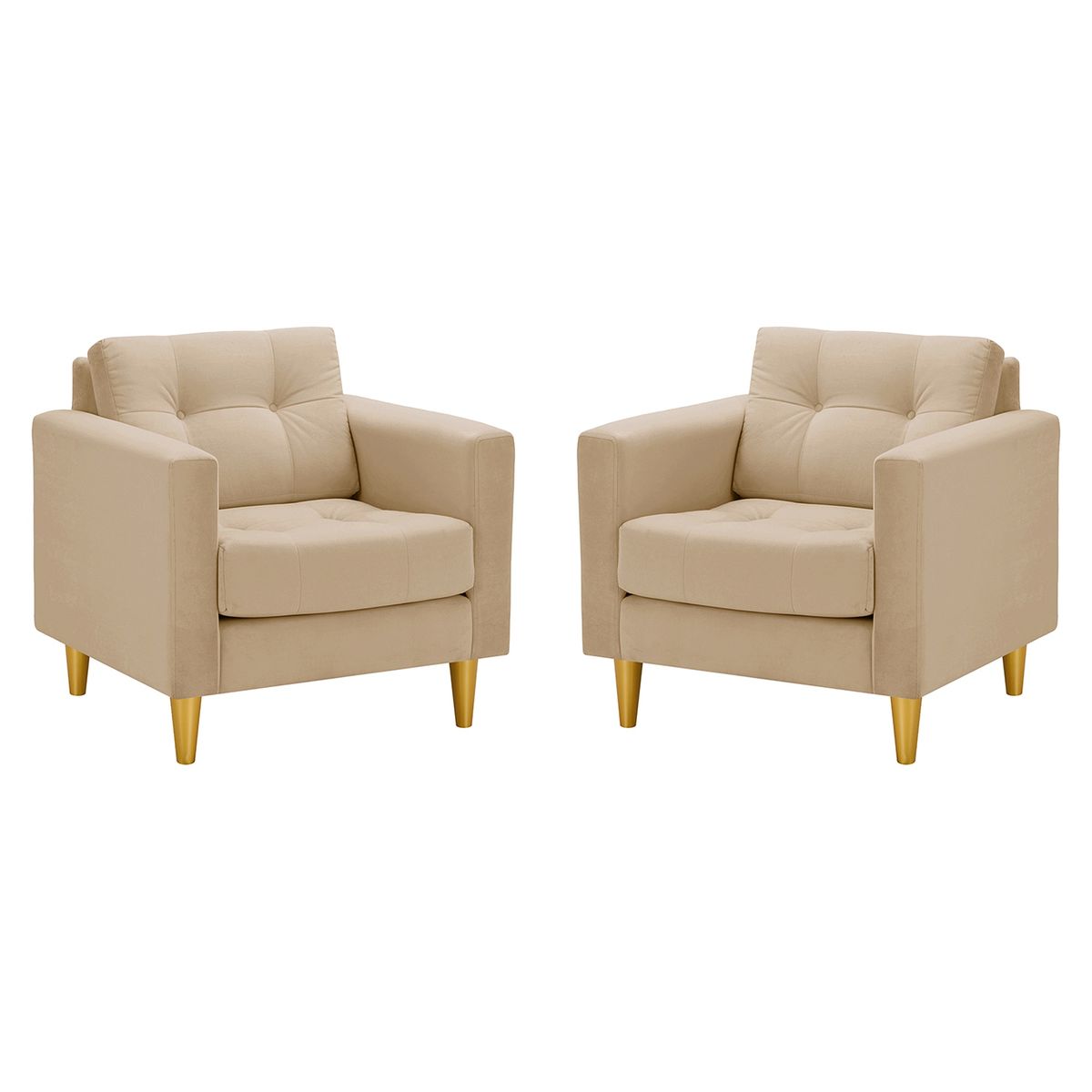 BODEVIR - Set Sofa Retro 1C Felpa 01 Beige
