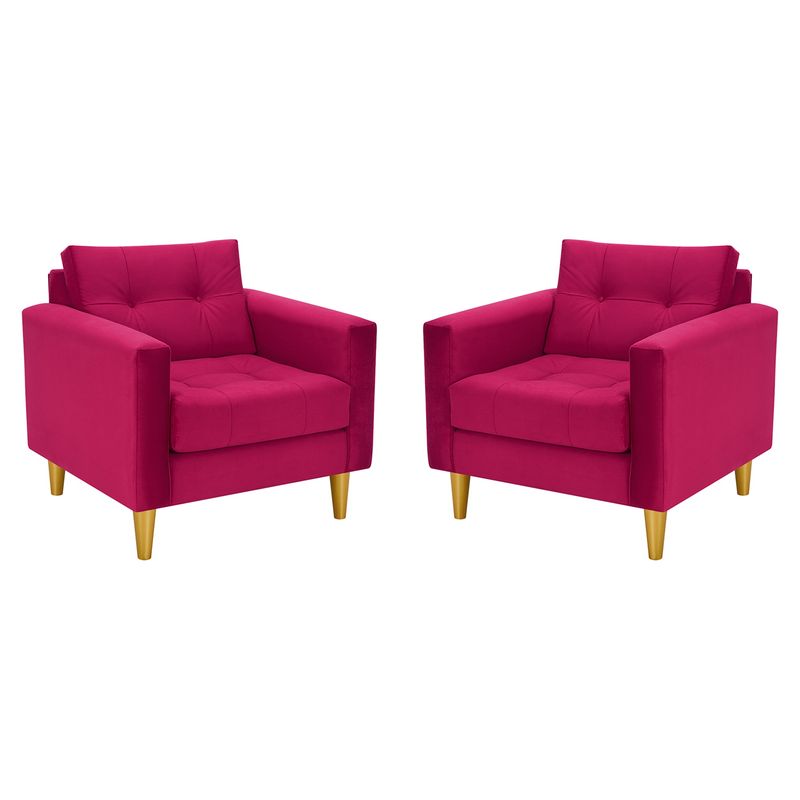BODEVIR - Set Sofa Retro 1C Felpa 01 Burdeo