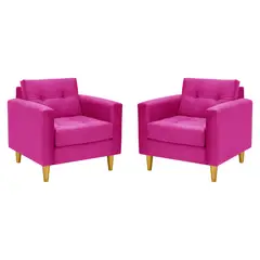 BODEVIR - Set Sofa Retro 1C Felpa 01 Fucsia