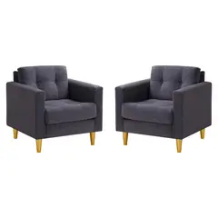BODEVIR - Set Sofa Retro 1C Felpa 01 Gris