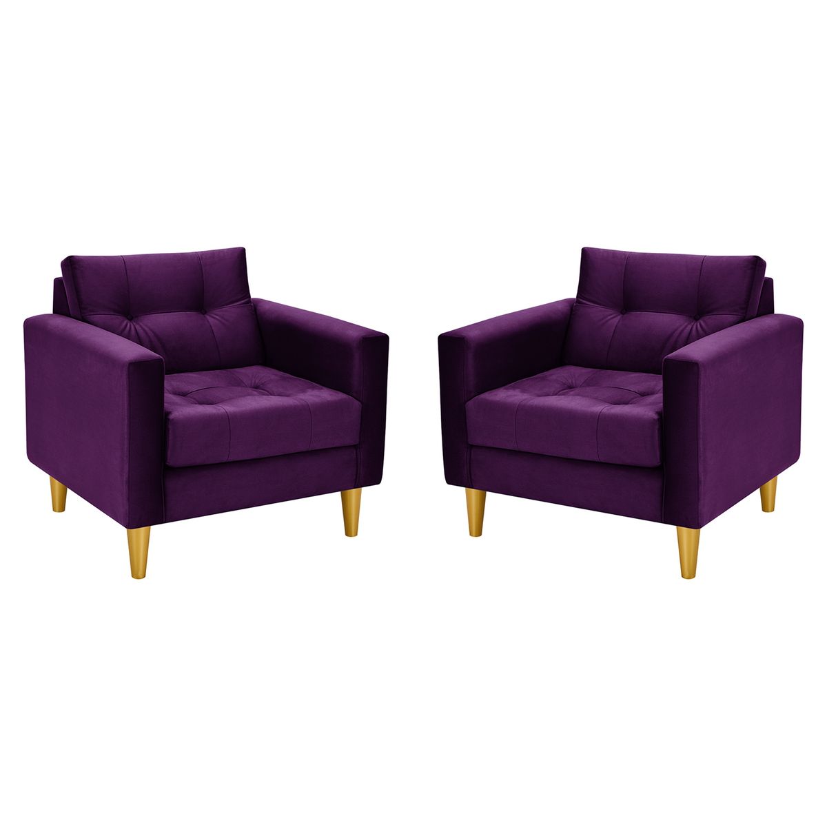 BODEVIR - Set Sofa Retro 1C Felpa 01 Morado