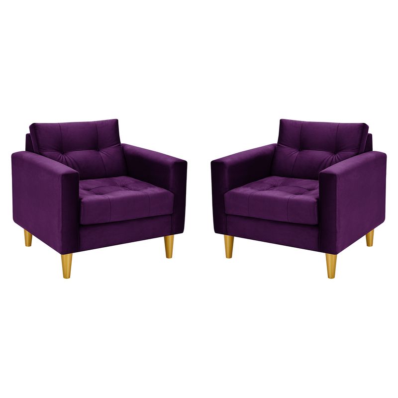 BODEVIR - Set Sofa Retro 1C Felpa 01 Morado