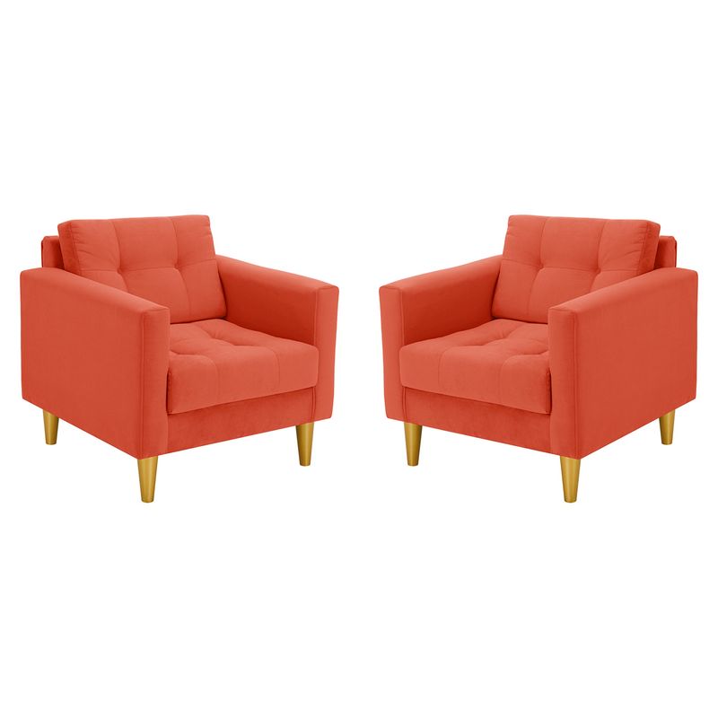 BODEVIR - Set Sofa Retro 1C Felpa 01 Naranja