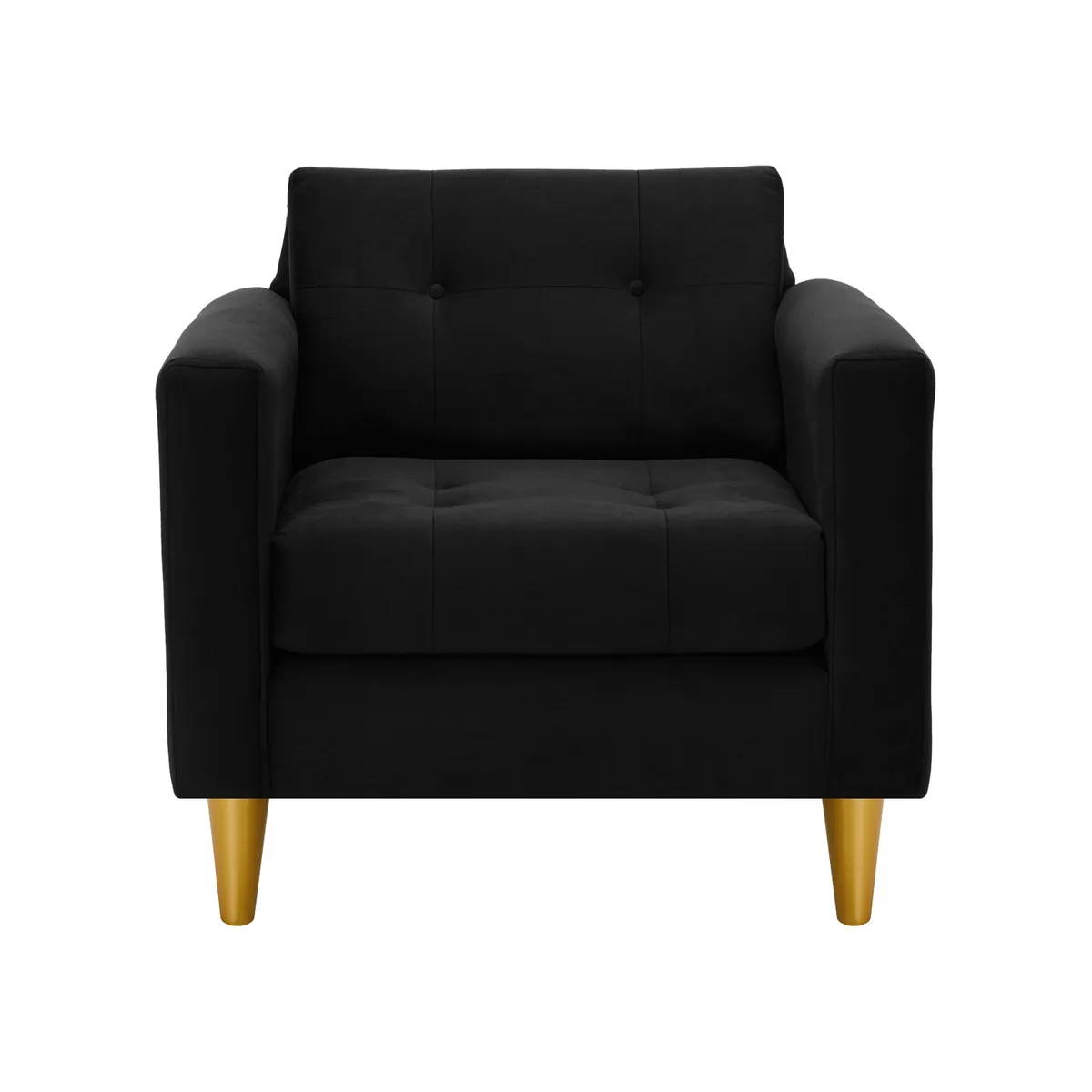 BODEVIR - Set Sofa Retro 1C Felpa 01 Negro