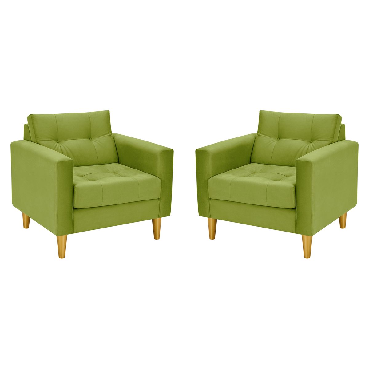 BODEVIR - Set Sofa Retro 1C Felpa 01 Pistacho