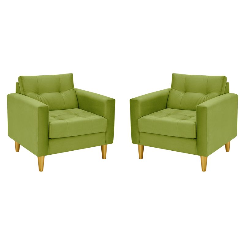 BODEVIR - Set Sofa Retro 1C Felpa 01 Pistacho