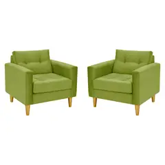 BODEVIR - Set Sofa Retro 1C Felpa 01 Pistacho