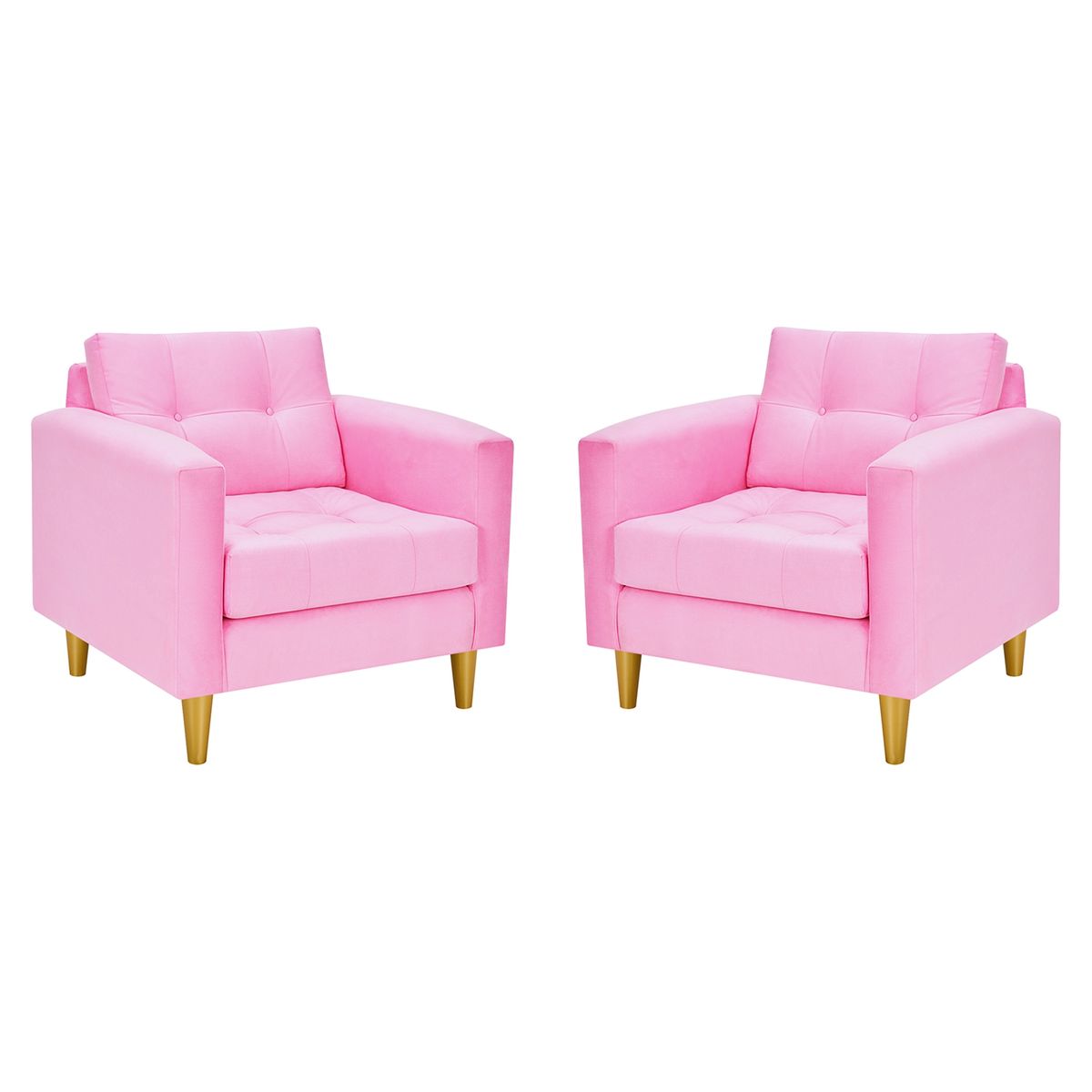 BODEVIR - Set Sofa Retro 1C Felpa 01 Rosado