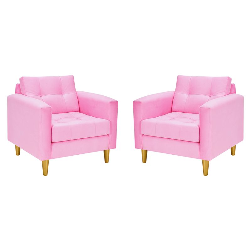 BODEVIR - Set Sofa Retro 1C Felpa 01 Rosado