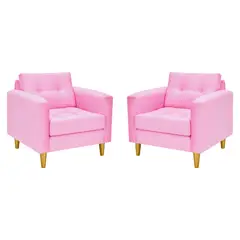 BODEVIR - Set Sofa Retro 1C Felpa 01 Rosado