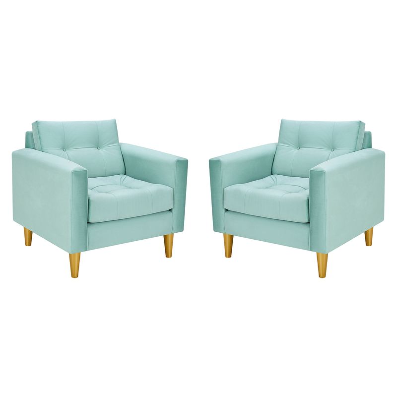 BODEVIR - Set Sofa Retro 1C Felpa 01 Verde Agua