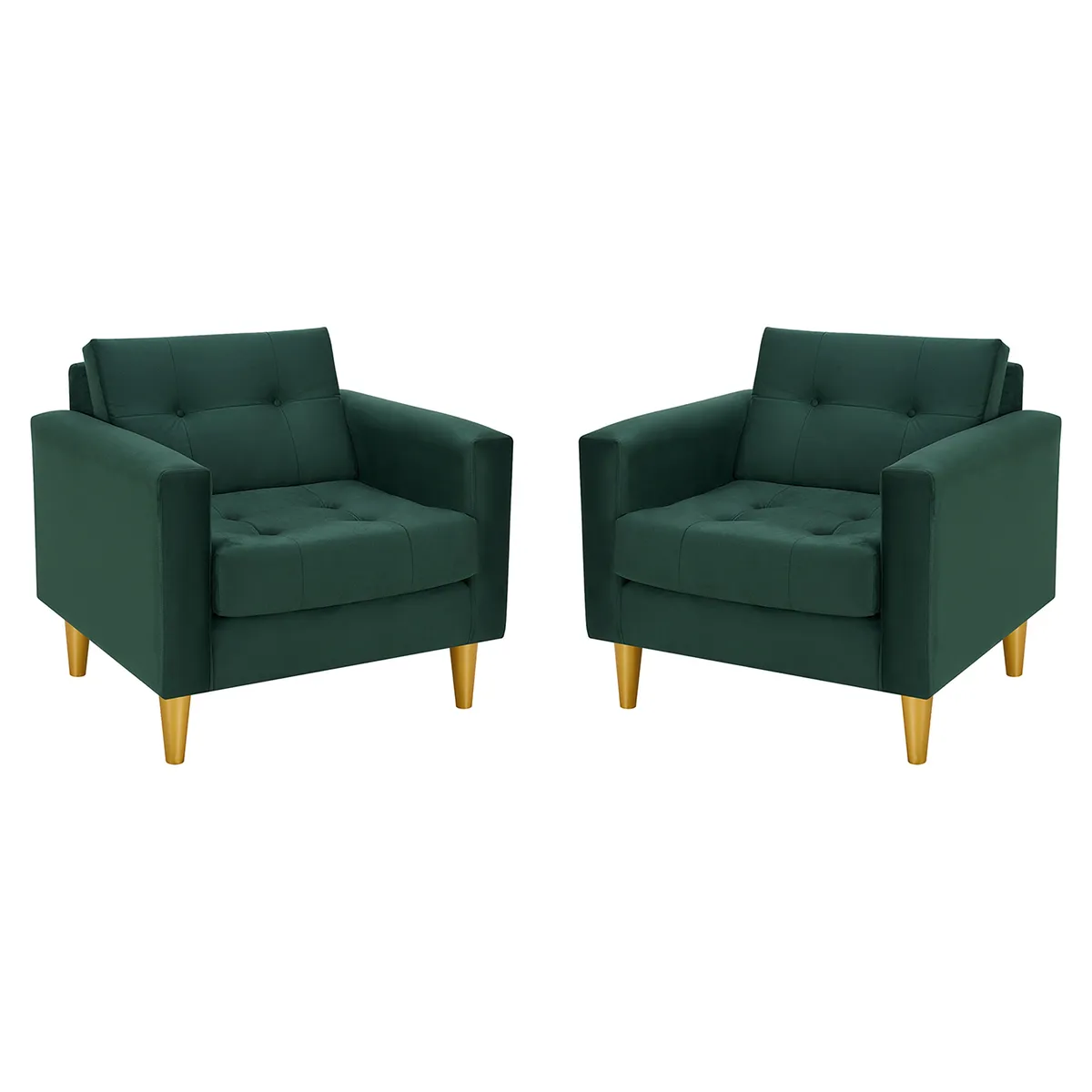BODEVIR - Set Sofa Retro 1C Felpa 01 Verde Botella