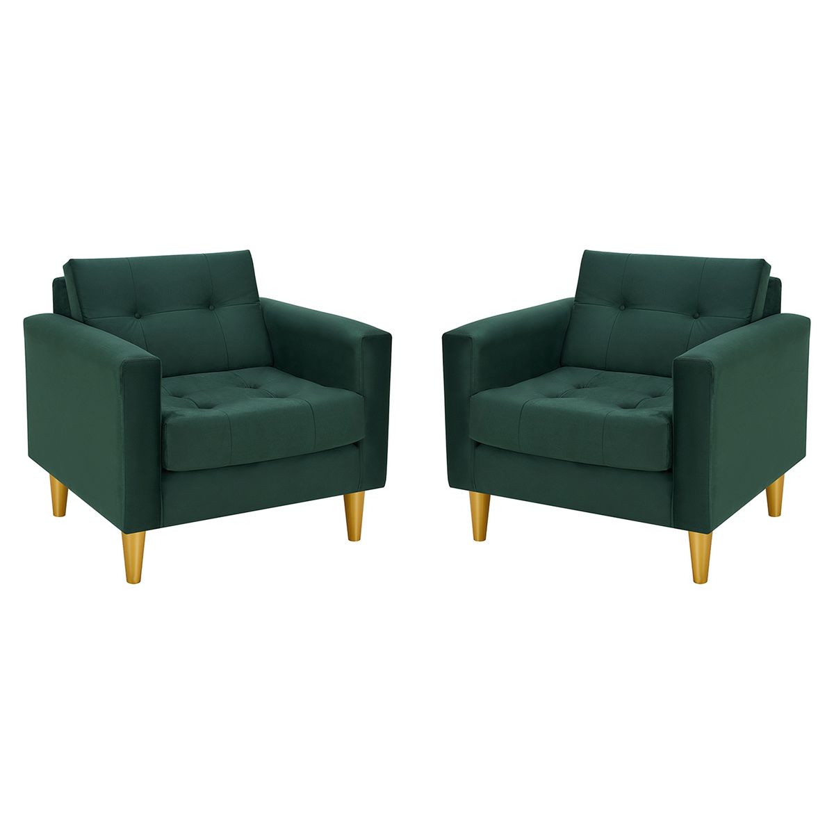 BODEVIR - Set Sofa Retro 1C Felpa 01 Verde Botella